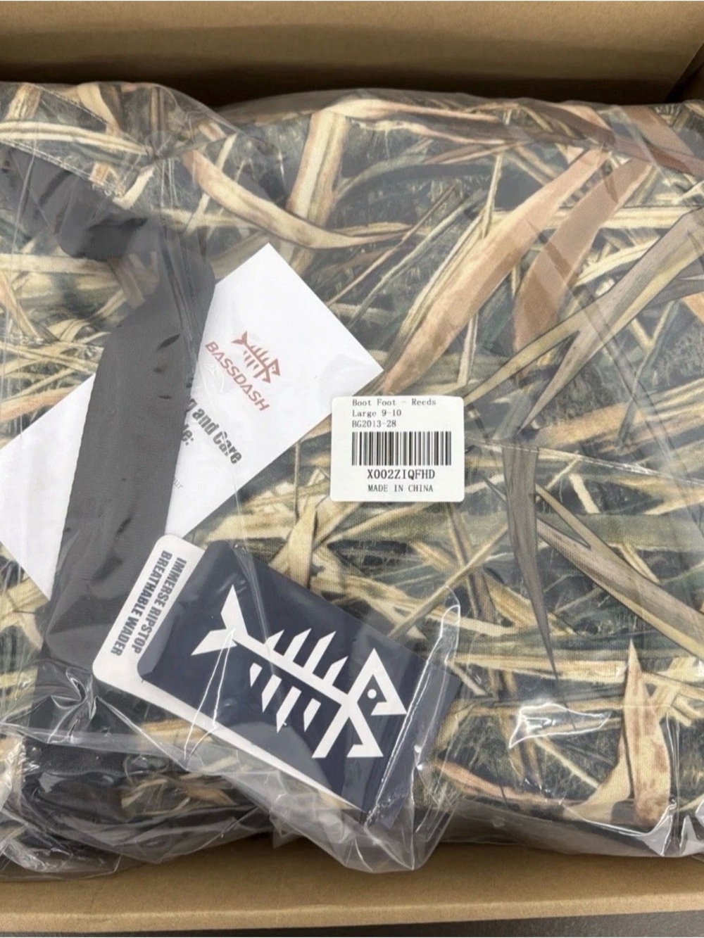 Bassdash Reeds Camo Neoprene Wader Men’s Large 9-10